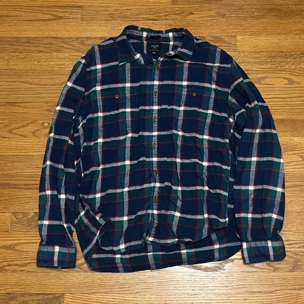 JCREW mens flannel slim Size Extra Large